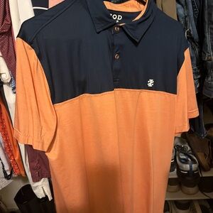 Blue and salmon large Izod polo